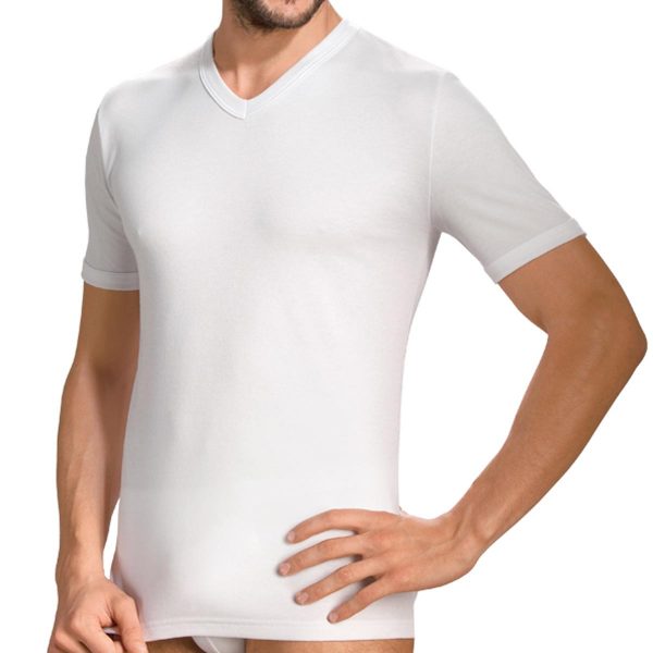 Cotonella – V-nyakú pamut férfi póló